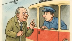 Vtip: Pán v tramvaji nadává řidiči
