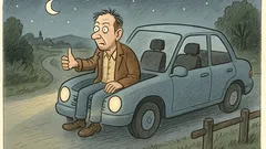 Vtip: Stopuje, naskočí… a řidič nikde