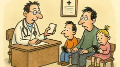 Vtip: Závislé děcka na mobilech u lékaře