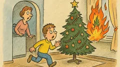 Vtip: Pepíček křičí: „Hoří stromeček!“