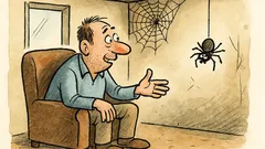 Vtip: Dvacátý den karantény, mluvím s pavoukem