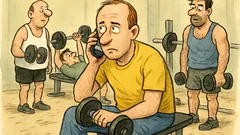 Vtip: Zazvoní mobil v posilovně, manželka chce Mercedes