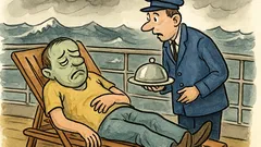 Vtip: Za bouřlivé plavby přes Atlantik…