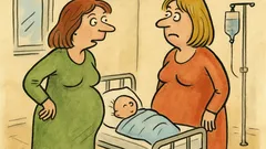 Vtip: Jedna žena porodí dítě za…