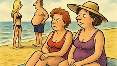 Vtip: Dvě kamarádky na pláži…